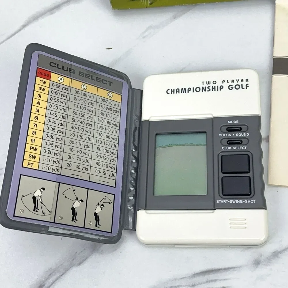 Vintage 1991 Two Player Championship Golf Handheld Game LCD Radio Shack 60-2239